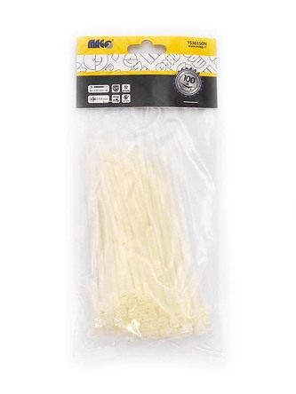 Stahovací pásky 3,6x150mm natural - 100 ks