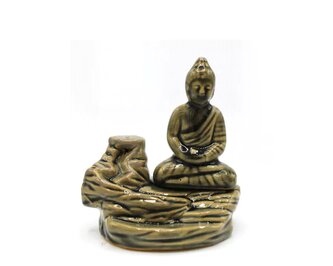 Stojan "Tekoucí Dým" - Buddha, šedý
