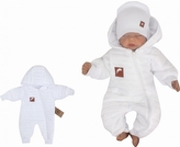 Z&Z Dětská přechodová, prošívaná kombinéza bílá, vel. 74; 74 (6-9m)