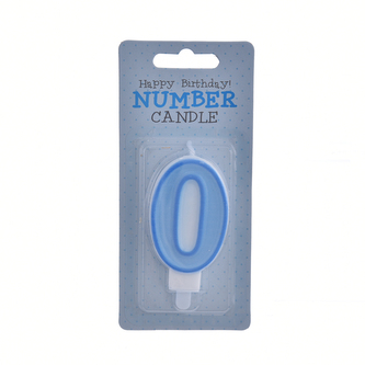 Svíčka dortová modrá číslo 0 7 cm