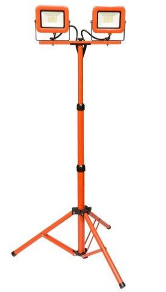 LED reflektor na stojanu 2x30W,4000K,4200lm,IP44,oranžová