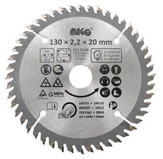 Pilový kotouč 130x2,2x20mm/48 zubů - střídavě šikmé