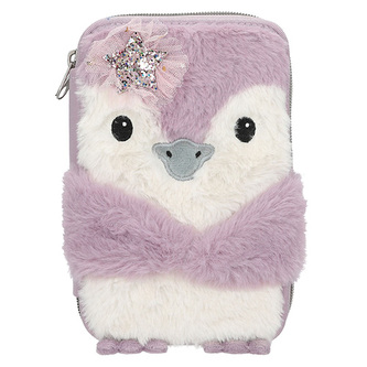 Penál s výbavou Princess Mimi, Motiv fialového tučnáčka, dvoupatrový