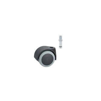 Dörner + Helmer - Kolečko nábytkové dvojité TPE běhoun 50 mm s čepem M10x15 mm a aut.brzdo Dörner + Helmer - Kolečko nábytkové dvojité TPE běhoun 50 mm s čepem M10x15 mm a aut.brzdo