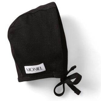 Moniel Dětská rostoucí zavazovací čepice All Black černá 2-24 M