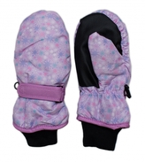 Dětské zimní, nepromokavé palčáky, Vločka, lila, vel. 104/110, 14 cm; 104/110 (3-5r)