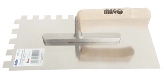 Hladítko nerezové 270x130mm zub 12mm - dřevěná rukojeť