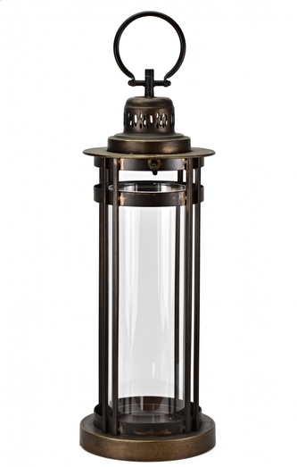 Kovový svícen s uchem 55x18 cm