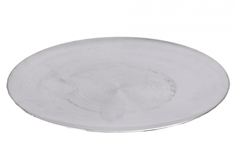 Plastový talíř stříbrný 33x33x2 cm