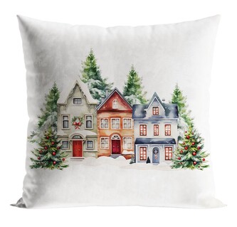 Vánoční polštář ZIMNÍ MĚSTEČKO 40x40 cm  Mybesthome