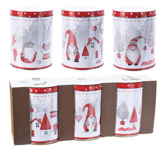 dóza plechová obdél. 22x16,2x9,1cm VÁNOČNÍ