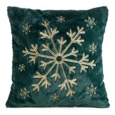 Vánoční polštář SNOWFLAKE zelená 45x45 cm MyBestHome