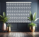 Dekorační krátká vzorovaná záclona s řasící páskou AMANDA vzor 442 - 400x150 cm MyBestHome