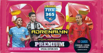 PANINI FIFA 365 24/25 Sběratelské karty Premium 10ks Adrenalyn XL booster