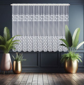 Dekorační krátká vzorovaná záclona s řasící páskou AMANDA vzor 7061 - 400x150 cm MyBestHome