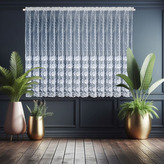 Dekorační krátká vzorovaná záclona s řasící páskou AMANDA vzor 7042 - 400x150 cm MyBestHome