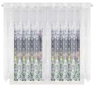 Dekorační krátká vzorovaná záclona s řasící páskou AMANDA vzor 7033 - 400x150 cm MyBestHome