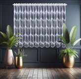 Dekorační krátká vzorovaná záclona s řasící páskou AMANDA vzor 5406 - 400x150 cm MyBestHome