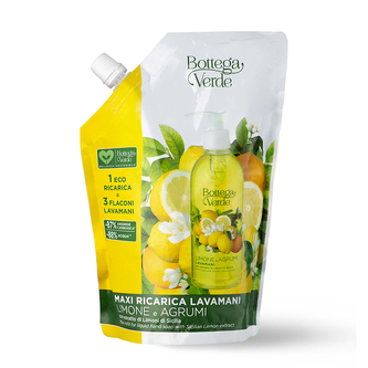 Bottega Verde Citron a citrusy Maxi náplň do tekutého mýdla, 750ml