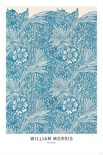 Plakát, Obraz - William Morris - Blue Marigold, 61 × 91.5 cm