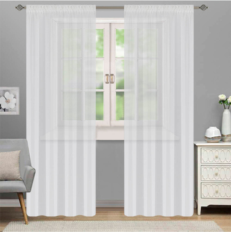 Dekorační voálová záclona  s řasící páskou JULIA bílá SET 2 kusy 145x270 cm MyBestHome, cena za 2 ks