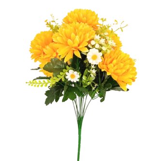 Chryzantéma kytice s kopretinou žlutá  X200/žlutá