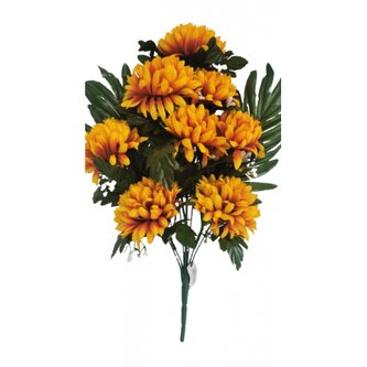 Chryzantéma kytice smuteční žlutohnědá  H220/žl.hn.