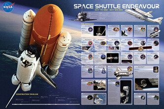 Plakát, Obraz - Shuttle Endeavour Missions0912, 91.5 × 61 cm