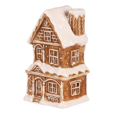 Domek perníkový patrový - keramika, na čajovou/LED svíčku