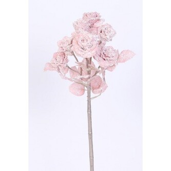 Růže kytička zasněžená růžová  510-0044