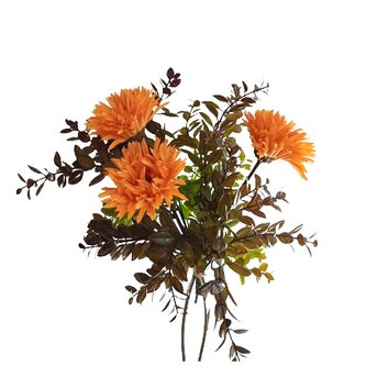 AA Gerbera kytička 5 ks s přízdobou  EV047 žlutá