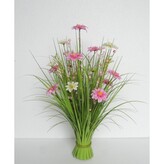 Dekorační tráva kvetoucí bílo-růžová  140-0030