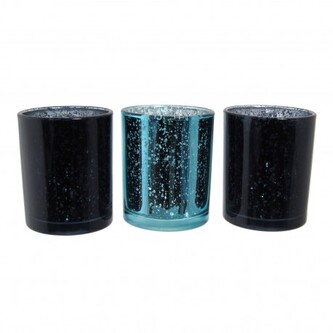 AA Svícínek vánoční modrá, 3 ks  972501-90