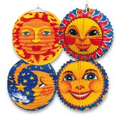 Papírový lampion Sun & Moon průměr 25 cm