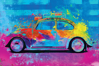 Plakát, Obraz - Splash Buggy Beetle, 91.5 × 61 cm
