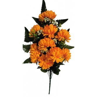 Chryzantéma kytice smuteční větší světle oranžová  H347/sv.or.