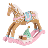 Houpací koník - polyresinová figurka, střední vel, pestrobarevná.