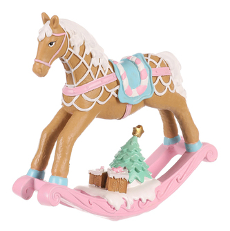 Houpací koník - polyresinová figurka, střední vel, pestrobarevná.