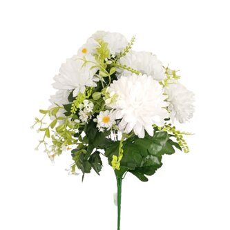 Chryzantéma kytice s kopretinou bílá  X200/bílá
