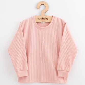 Dětské bavlněné tričko s dlouhým rukávem New Baby Kindergarten pudrovo růžové - velikost 122 (6-7 let)