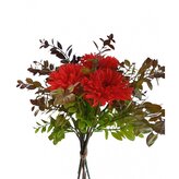 Gerbera kytička 5 ks s přízdobou  EV047 oranžová