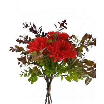 Gerbera kytička 5 ks s přízdobou  EV047 oranžová