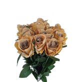 Růže hnědo-zelená, 12 ks  AF001/hn.zel.