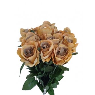 Růže hnědo-zelená, 12 ks  AF001/hn.zel.