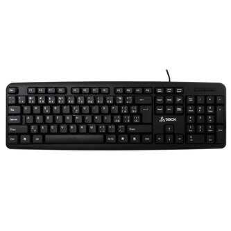 SBOX membránová klávesnice, CZ/SK, černá/šedá  (K-14 CZ/SK)