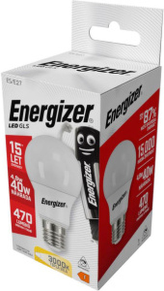 Energizer LED žárovka GLS, E27, teplá bílá, 4,9 W jako 40 W