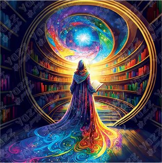 YAZZ Čtvercové puzzle Multiverzální knihovna1023 dílků