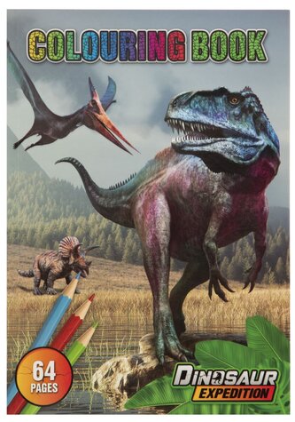 Omalovánková knížka A4, 64 listů - dinosauři