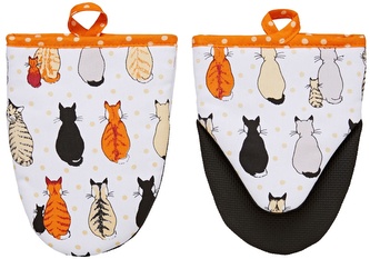 Pár malých kuchyňských rukavic Cats In Waiting