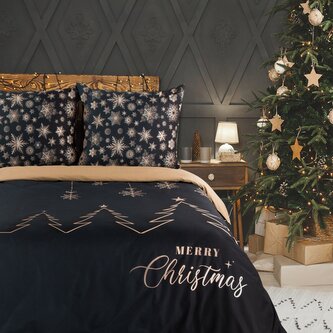 Vánoční povlečení 100% bavlna MERRY 1x 220x200 cm, 2x povlak 70x80 cm francouzské povlečení MyBestHome